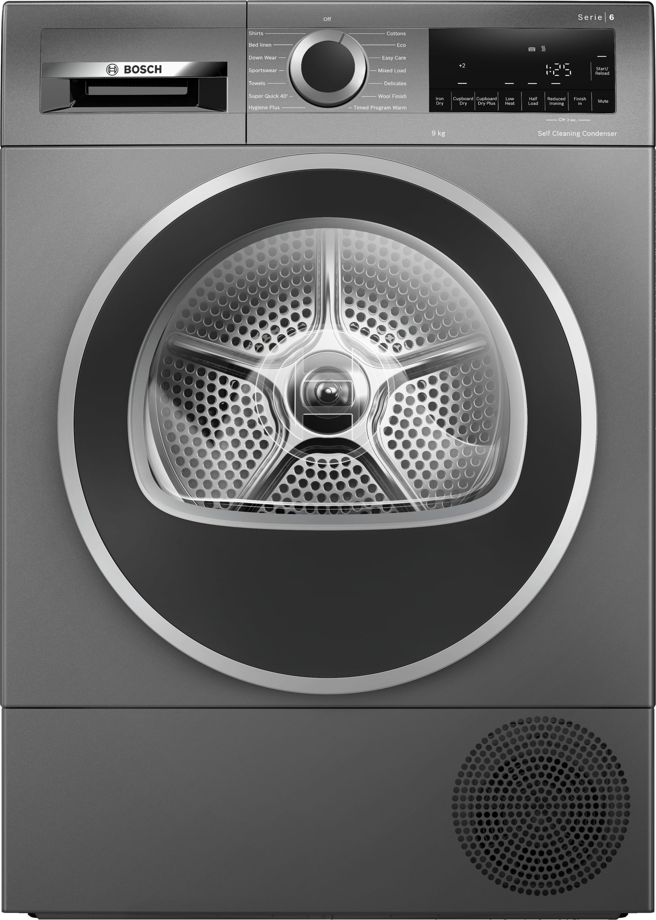 Bosch WQG245R2GB 9kg Heat Pump Tumble Dryer - Silver